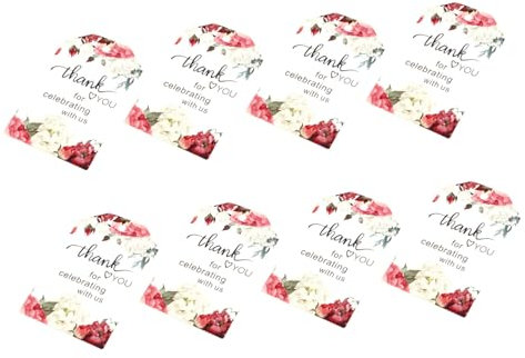 PLAFOPE 51 Stück Hängeetiketten Für Hochzeiten Einladungskarten Dankesetiketten Für Gastgeschenke Papier Hochzeitsetiketten Dekorative Aufkleber
