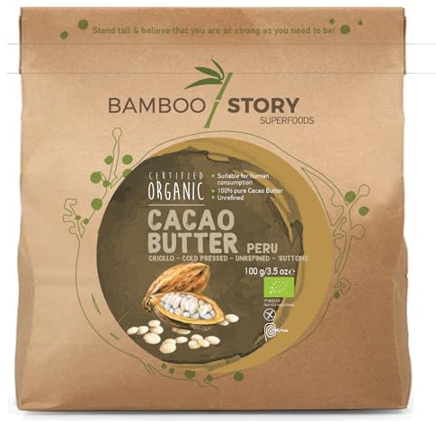 Bio | Burro di Cacao | BAMBOO STORY | Peru | Spremuto a Freddo | Criollo | 100g
