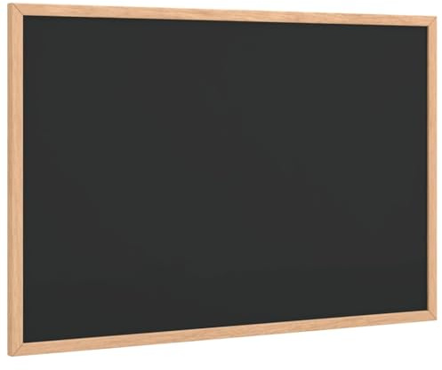 vidaXL Lavagna con cornice in legno massello di pino nera 60x40 cm