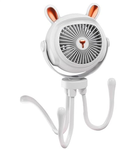 Ventilador de cochecito con trípode, ventilador recargable para cochecito | Ventilador recargable por USB, herramienta de refrigeración de batería de 500 mAh, ventilador portátil para cochecito