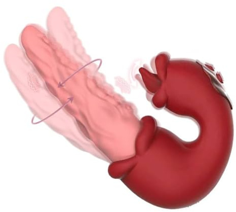 Kuaecr Vibration für Frauen 2 in 1 Realistischer Tentakel Vibrator mit 3 Geschwindigkeiten + 7 Vibrationsmodi G-Punkt Klitoris Stimulator Erotik Sex Spielzeug Für die Frau Paare Solo Masturbation