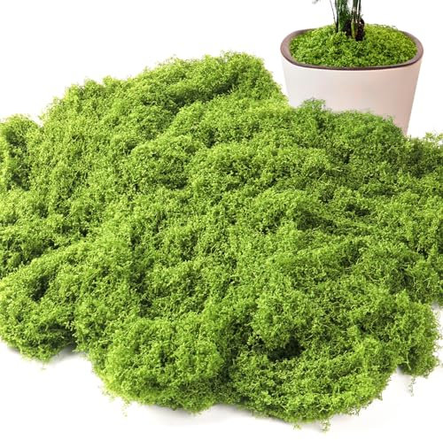BellaGesundheit 150 g Künstliches Moos für Dekoration, Fake Moos für Handwerk, Kunstmoos für Wände, Tische, Krippen, Modellbau, Hochzeit, Ostern, Weihnachtsdekoration (Hellgrün)