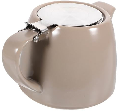 VERDANVERSE Teiera Ceramica Con Infusore Inossidabile Per Tè Tè Fiori e Infusi Design Elegante e Manico Comodo Per Uso Domestico e Universitario