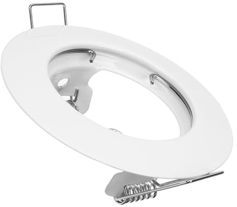 NUOBESTY Light Trim Ring Frame White Cutout for Secure Bulb Support Elegant Design for Various Spotlight Bulbs Easy Replacement Light Cover Plate