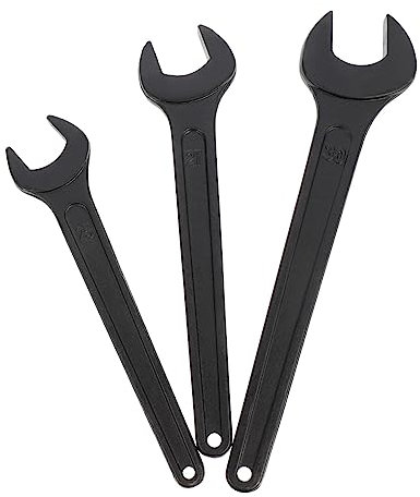 HOLIDYOYO 3pcs Single Head Open End Spanners Steel Wrenches Hand Tools for Plumbing Maintenance