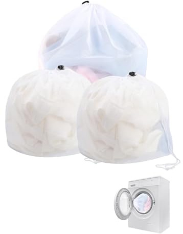 3 sacchi per la biancheria, rete per la biancheria, sacchetti per la biancheria, sacchetti per la biancheria delicata, calze, biancheria intima e vestiti per bambini (2 pezzi da 30 x 40 cm, 60 x 80 cm