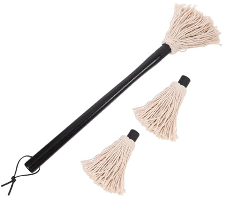 MAGICLULU Balai à Badigeonner Barbecue Grand Format avec Manche et Têtes de Remplacement Brosse Huile et Sauce Résistante pour Gril Rôtissage Cuisson et Marinade