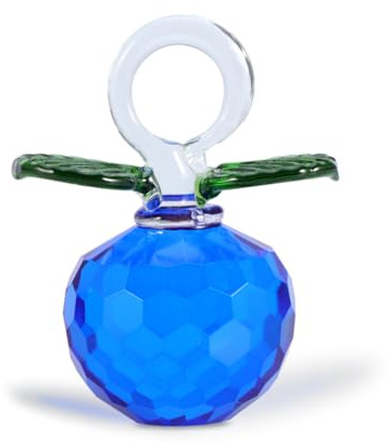 ZUNOXAZ Pisapapeles de Cristal Azul Figura Decorativa de Manzana Objeto de Cuarzo Cristal Estatua para Decoración del Hogar Regalo para Navidad Cumpleaños y Fiestas
