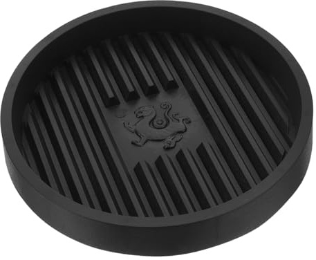 SOPOTUTU Black Toilet Plunger Base with Drip Tray Round Plunger Stand for Bathroom and Kitchen Compatible with Standard Toilet Bowl Efficient Water Drip Catcher and Drying Mat