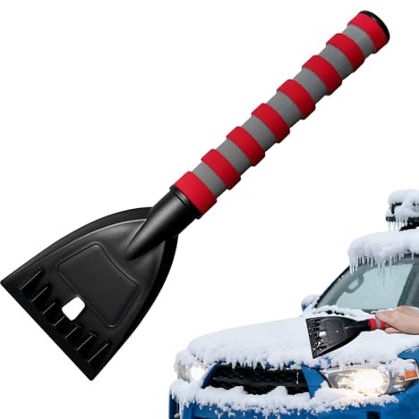 Raschiaghiaccio e pala da neve | Accessorio automobilistico ergonomico e portatile | Strumento di sbrinamento per finestre, tetti, parabrezza di auto, SUV, casa, emergenze invernali, guida sicura