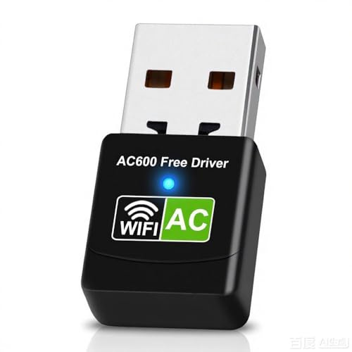 Driver Free USB WiFi Adapter For PC Desktop,AC600 Wireless Network Adapter | For Laptop,Dual Band Mini WiFi Dongle Stick,2.4G/5G WiFi Adapter for PC Supports Windows 11/10/8.1/8/7/XP/Vista