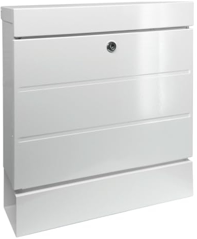 BURG-WÄCHTER Briefkasten mit Zeitungsfach ohne Namensschild, Verzinkter Stahl, Beschichtet, Korrosionsbeständig, Einwurf-Format DIN C4, inkl. 2 Schlüssel, Newyork 850 W, Weiß