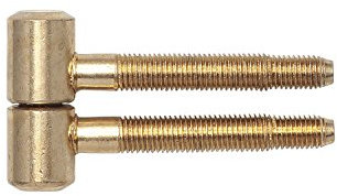 SECOTEC V105A020S655 Einbohrband zweiteilig Zylinderkopf Holz 16 mm vermessingt 2 Stück
