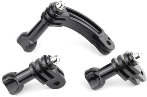 ShipeeKin Brazo Giratorio Curvo de Extensión Kit de Montaje de Reemplazo con Tornillo Mariposa, Compatible con Todos los Modelos Gopro Hero y Accesorios, Adaptador Pivote para Brazo Extensible