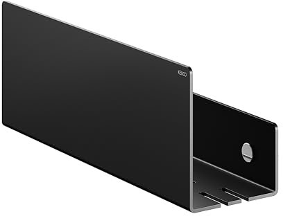 Keuco Duschablage aus Aluminium, schwarz, Abnehmbarer Korb, Handtuchhaken und Ablaufschlitze, 32x9x12cm, Wandmontage in der Dusche, Duschregal