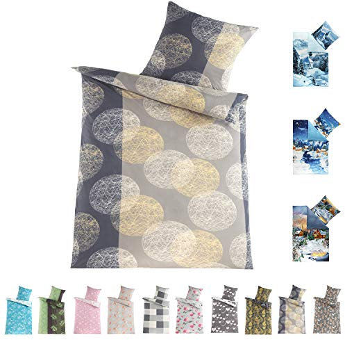 Niceprice Flausch 2021 Warme Winter Bettwäsche, Fleece Microfaser, Sphere 2 teilig 135x200 cm + 80x80 cm