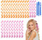 URAQT 24 Pièces Bigoudis, DIY Magic Hair Waves Curls, Boucles en Spirale Sans Vague de Chaleur Kit de Coiffure Magique avec Crochets de Coiffage pour La Plupart des Types de Coiffures (50cm)