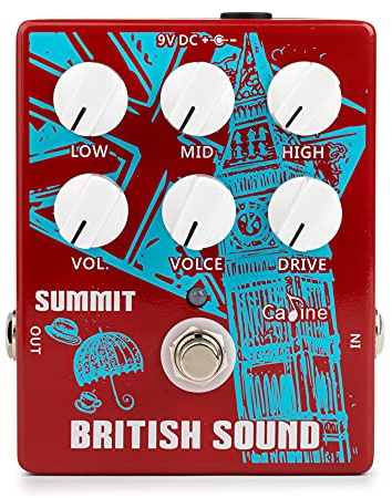 KINGDUO CP-59 Press Pass Red Electric Guitar Effects Pedals with True Bypass Driver and DI Box Classic Tube Amp for Bass Guitars