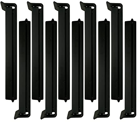 Mega Clip Lot de 10 clips de fermeture noirs pour sacs - 14 cm de longueur et 1,8 cm de largeur - Qualité fonctionnelle