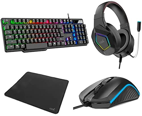 Teclado Pack Gaming USB Español + Auriculares + Ratón + Alfombrilla COOL Town