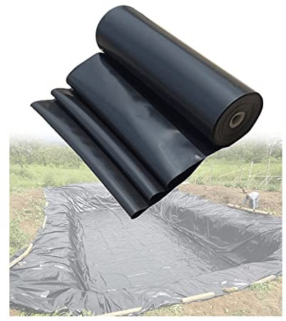 ATYUNB Teichfolie HDPE Kautschuk Teichfolien Schwarz Teichfolie Für Kleine Teiche, Fischteiche Gartenbrunnen Wasserbecken Wasserfall Proof Teiche 3x2m(Size:8x10m)