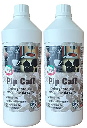 Pip Caff Detergente per macchine da caffè, per la pulizia dei filtri e portafiltri Conf. X 2 FL. da Lt. 1