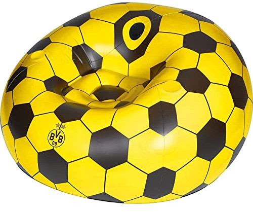 Borussia Dortmund BVB sittsäck uppblåst: ca 108 x 108 x 68 cm ouppblåst: ca 104 x 104 cm med 2 mugghållare