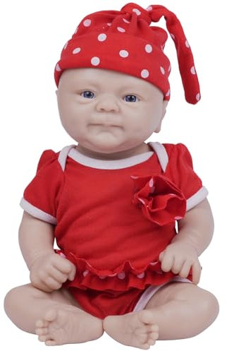 IVITA Ganzkörper Silikon Reborn Baby Puppe Mit Offenem Mund - Neugeborene Zwillinge Babypuppe, Weich, Kann Schnuller Fressen - Unbemalte Puppe Mädchen