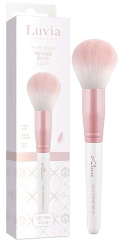 Pennello professionale Luvia, pennello per il trucco in polvere, pennello per polvere per il viso, pennello cosmetico vegano, 208 // Powder Brush - Candy