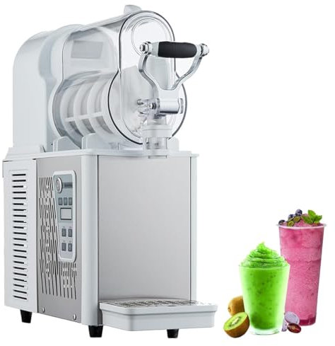 Máquina de granizados comercial,Máquina de granizados de acero inoxidable de 700 W,Dispensador eléctrico de bebidas de 9 L,Máquina de granizado de hielo para bebidas congeladas con función 3L white