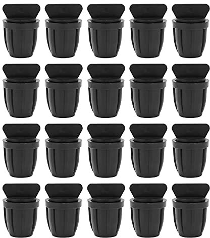 Tomotato 20 Piezas Tapones de Extremo Roscados con Púas, Tapón de Extremo de Manguera 8/11 con Accesorios de Tubería de Goteo de Bloqueo para Sistema de Aspersor de Jardín Doméstico
