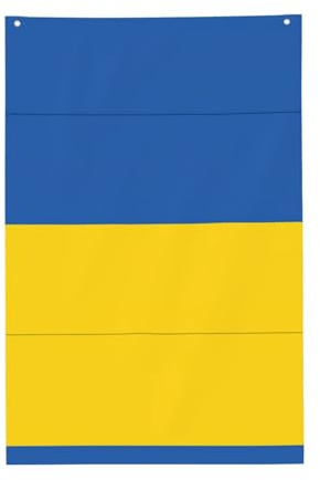 Bandiera dell'Ucraina dai colori vivaci 0,6 x 0,9 m per esterni bandiere striscioni con occhielli in poliestere premium