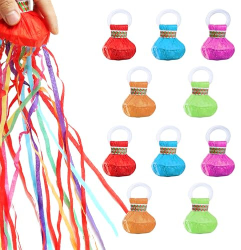 10 pezzi stelle filanti coriandoli stelle filanti a mano lancio streamer lancio stelle filanti bomba stelle filanti compleanno adatto per feste, matrimoni, Natale, compleanni, spettacoli magici