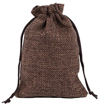 Duories Jute Geschenksäckchen Schmuckbeutel,10 STK 20x30cm Jutesäckchen Geschenkbeutel Bonbonsbeutel Stoffbeutel Jute Säckchen Taschen mit Kordelzug für Weihnachten Hochzeit Party Schmuck Geschenk,
