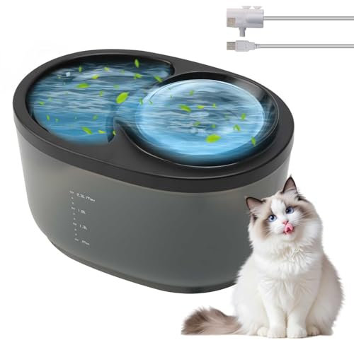 aichilra Water Fountain Cat Bowl, 2. 3L/ 78oz BPA- Free Cat Water Dispenser, Ultra Silent Pet Water Fountain for Cats Indoor