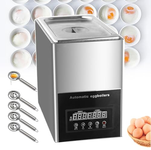 forplubossmmp Egg Boiler Machine 9L Electric Hot Spring Egg Boiler Steamer with Stainless Steel Inner Cylinder | Pro Egg Cooking Machine for Hard, Medium, Soft Boiled Eggs (w/5 Egg Liquid Filter)