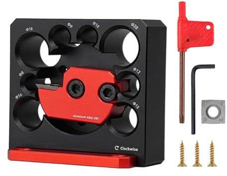 Dualoai Tassello in legno Jig Tassello in legno Resistente all'usura Asta tonda Strumento ausiliario Tassello regolabile