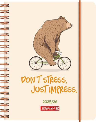 BRUNNEN Schülerkalender 2025/2026 „Bear“ | A6, Kunststoff