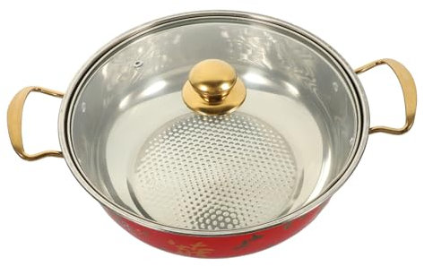 Marmite à Soupe en Acier Inoxydable Couvercle en Verre