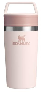 STANLEY Termo Cafe To-Go 0.35L - Mantiene 4 Horas Caliente - 5 Horas Frío - Sin BPA - Antifugas y Apilable - Apta Para Lavavajillas - Taza Café Para Llevar - Vaso Termico - Rose Quartz