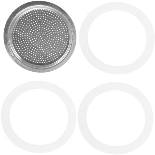 CATIEBYE 1set Guarnizioni Silicone Per Caffettiera Espresso Parti Di Ricambio Per Caffè Tazze Facile Installazione e Flessibile Compatibile Con Caffettiere Acciaio Inossidabile