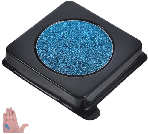 HAMPPLIES Glitzernder Lidschatten Palette Blau mit Kunststoff nicht Verblassend und Gleichmäßiger Farbton für Selbstgemacht und Bühnen Make Up