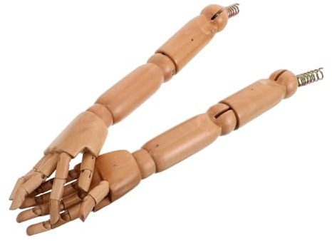 DIYEAH Realistische Holzarm Varianten mit Flexiblen Gelenken für Schaufensterpuppen Bewegliche Mannequin Arme Einfache Montage für Kleidungsausstellung