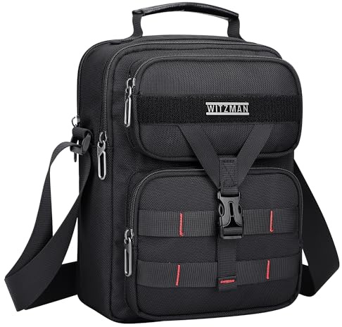 WITZMAN Umhängetasche Herren Handtasche Leicht Klein Fit 9.7 Zoll IPad Crossbody Shoulder Bags Herren Schultertasche für Reise