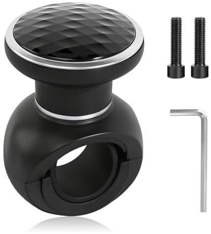 Lenkradknauf Spinner Schwarz, Lenkradknauf Traktor mit Schraubenschlüssel