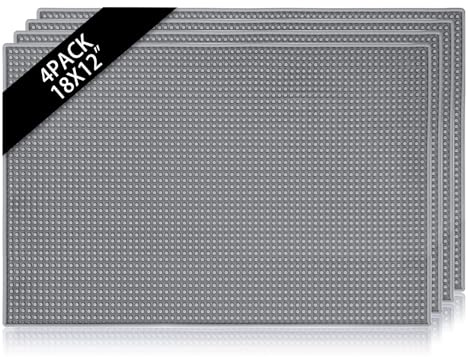 4 Pcs Bar Mat for Countertop Bartending Gray Rubber Silicone Bar Mat for Home Bar Coffee Large Particle Non-Slip Mat for Kitchen