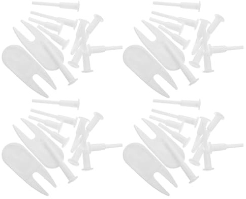 GARVALON Kit de Remplacement 60 Pièces pour Bouchons de Ballon de Yoga en Plastique Abs, Épingles d'air 3,5 Cm et 5 Cm avec Extracteur, Compatibles Ballons d'exercice et Fitness Gonflables,