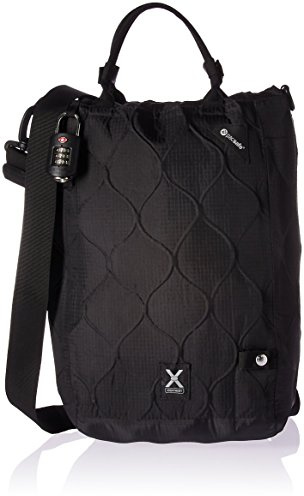 Pacsafe Travelsafe X15 - Mobiler Safe mit TSA-Zahlen Schloß, Trage-Tasche mit Anti-Diebstahl Technologie, 15 Liter, Schwarz/Black