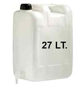 Tanica/Bidone in plastica con predisposizione rubinetto + rubinetto 27lt.
