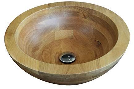 MyBer® Massivholzwaschbecken Holzwaschbecken Waschbecken Waschschale Massiveiche